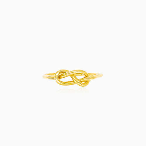 Gold infinity knot ring