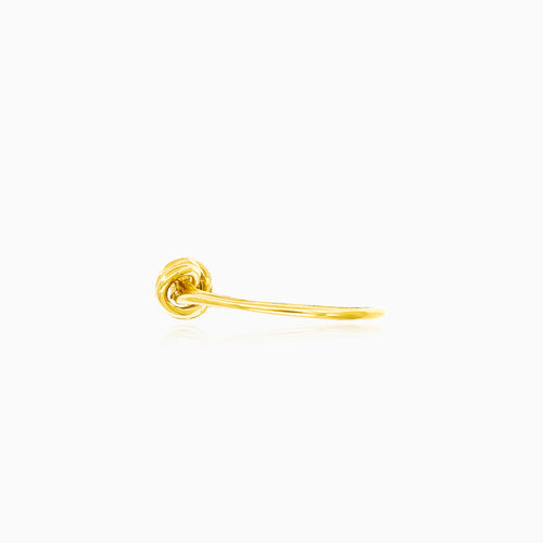 Twisted knot gold ring