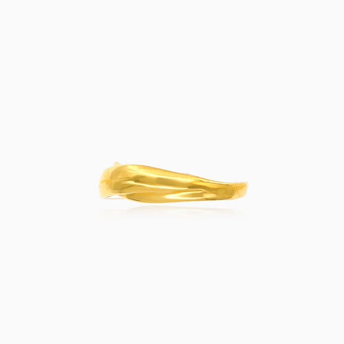 Kroucený prsten ze žlutého zlata