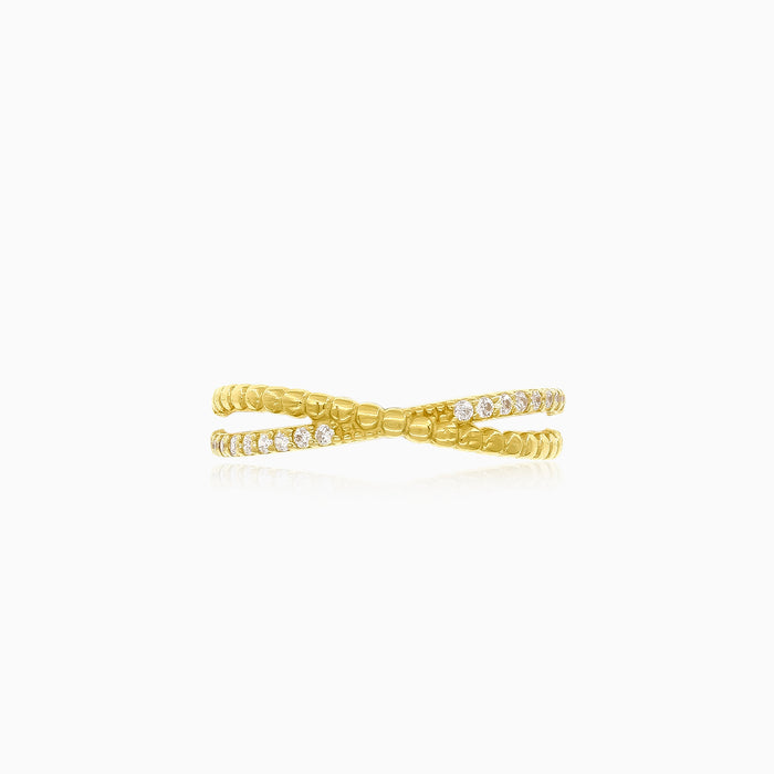 Bague lumineuse avec zircon cubique infini