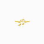 Musical note gold ring