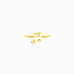 Musical note gold ring