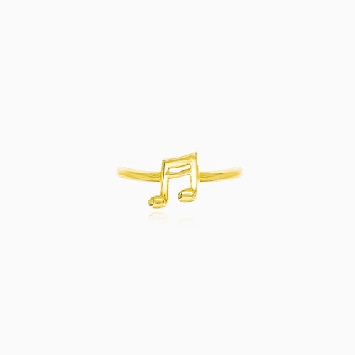 Musical note gold ring