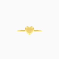 Prsten se srdcem ze žlutého zlata