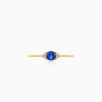 Blue sapphire yellow gold ring