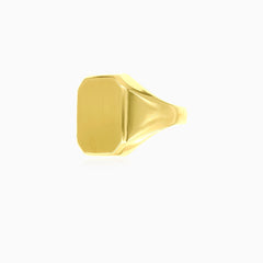 High polished yellow gold ring