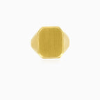 High polished yellow gold ring