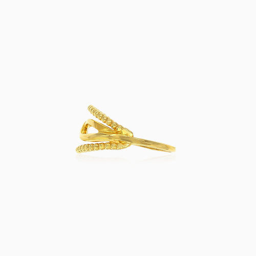 Yellow gold infinity ring