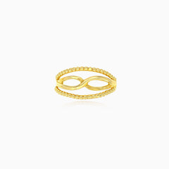 Prsten nekonečno ze žlutého zlata