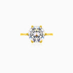 Round brilliant cut cubic zirconia ring