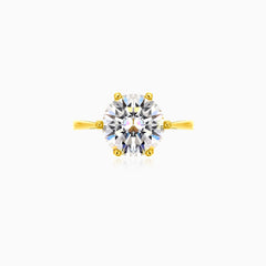 Round brilliant cut cubic zirconia ring