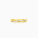 Channel set yellow ring gold