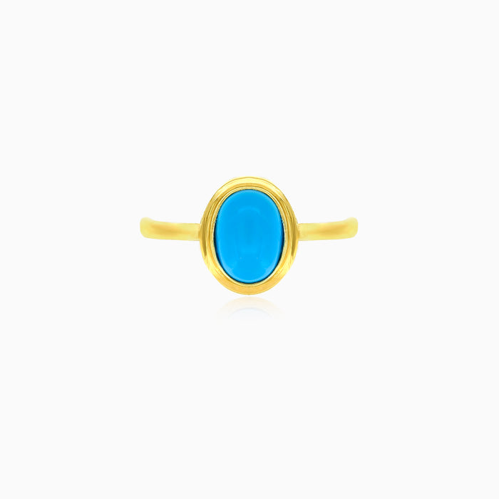 Bague en or avec pierre turquoise
