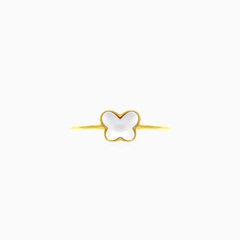 Butterfly yellow gold ring