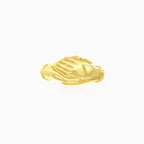 Antique promise yellow gold ring