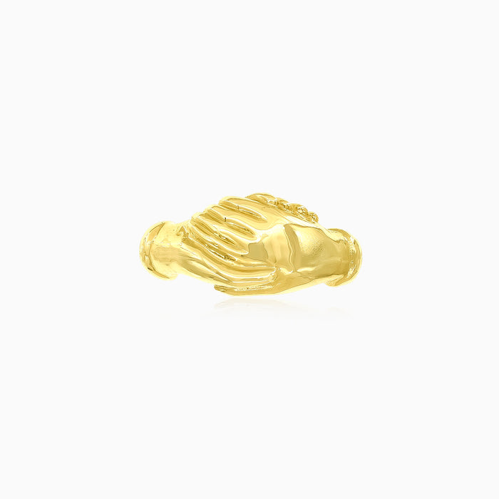 Anillo de promesa de oro amarillo antiguo