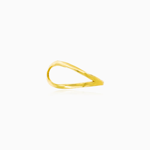Prsten ze žlutého zlata do tvaru kříže