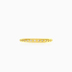 Round cut cubic zirconia gold ring