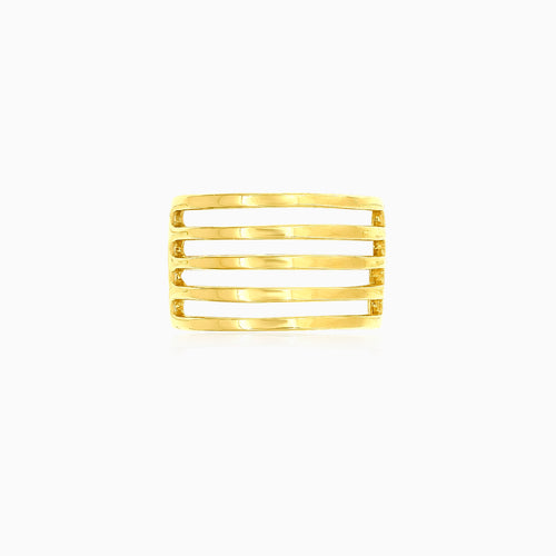 Harmonious yellow gold ring