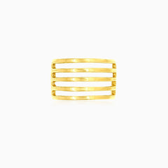 Harmonious yellow gold ring