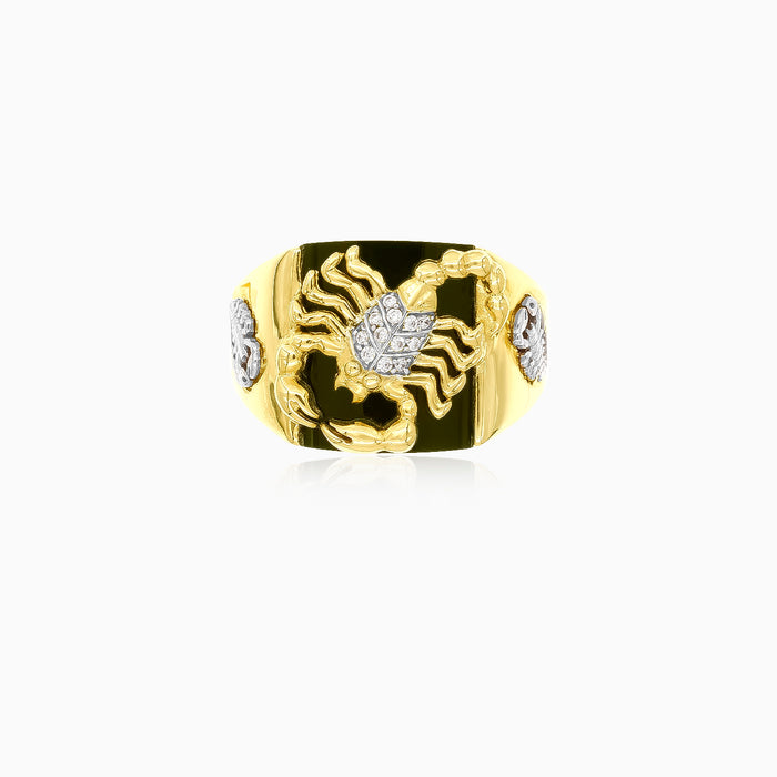 Bague scorpion élégante en or avec zircone cubique