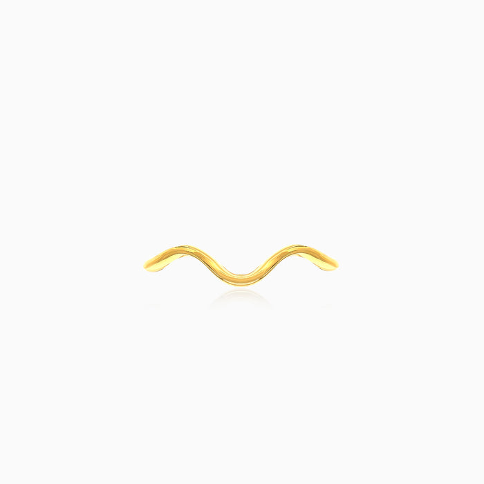 Wave gold ring