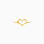 Krásný dámský prsten ze žlutého zlata se srdcem