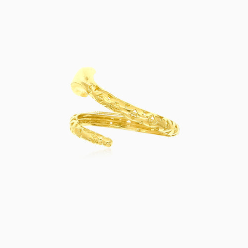 Serpentine snake gold ring