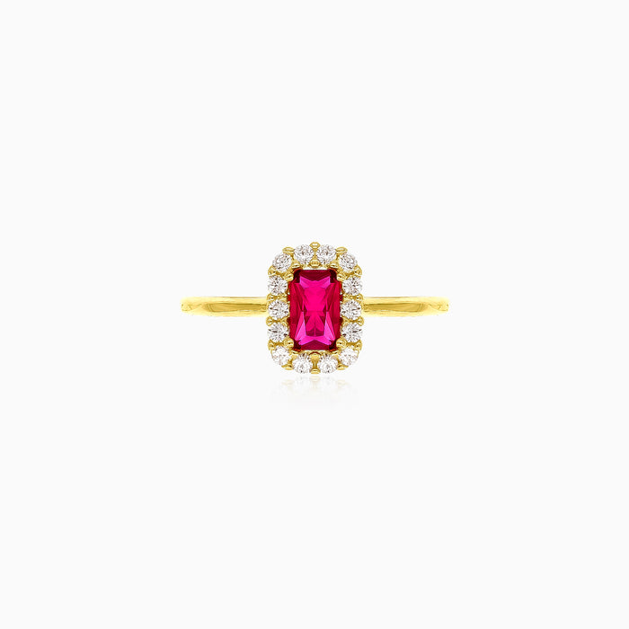 Royal rechteckiger Rubin Ring