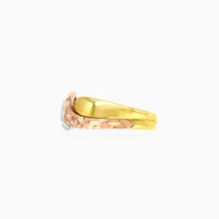 Eternity three tone gold ring