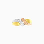 Eternity three tone gold ring