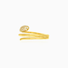 Wrap snake yellow gold ring