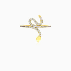 Cubic zirconia snake ring