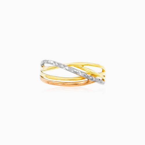 Tri-gold harmony ring