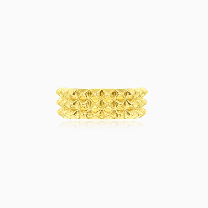 Anillo único de oro amarillo