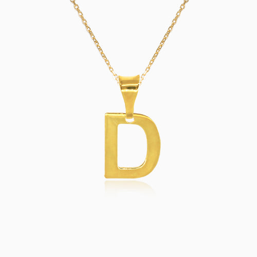 Zlatý přívěsek písmene "D"
