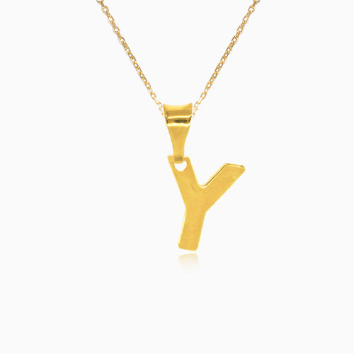 Zlatý přívěsek písmene "Y"