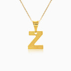 Gold pendant of letter Z