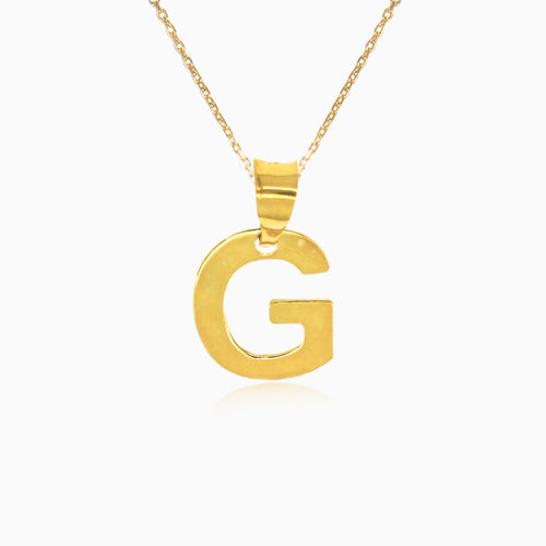 Zlatý přívěsek písmene "G"