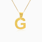 Gold pendant of letter G