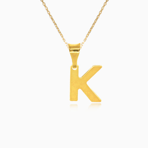 Zlatý přívěsek písmene "K"