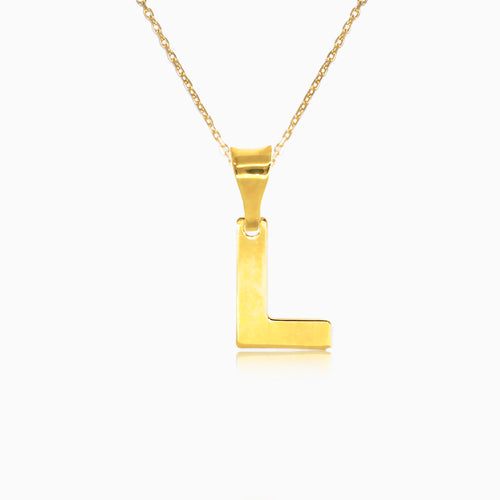 Zlatý přívěsek písmene "L"