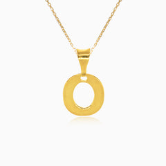 Pendente de oro con la letra O