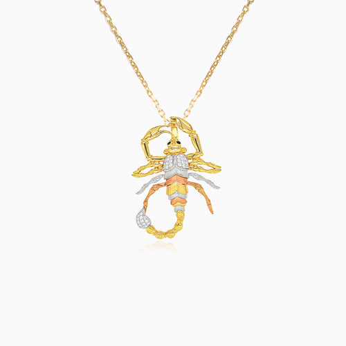 Large gold scorpion pendant