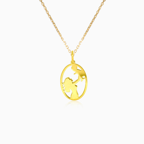 Motherhood gold pendant