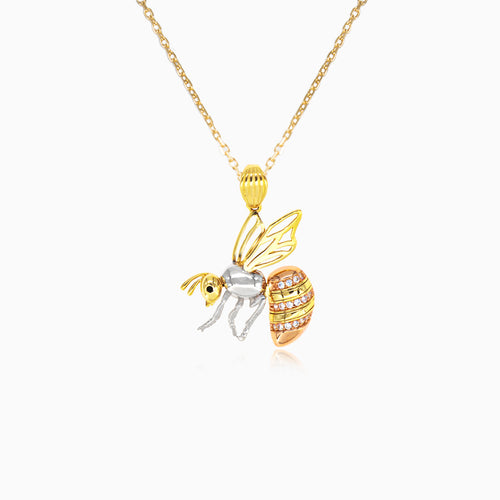 Gold pendant bee