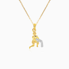 Aquarius gold pendant