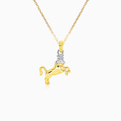 Gold bull sign pendant
