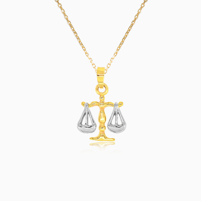 Goldener Anhänger des Sternzeichens Waage