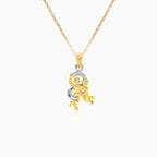 Gemini gold pendant